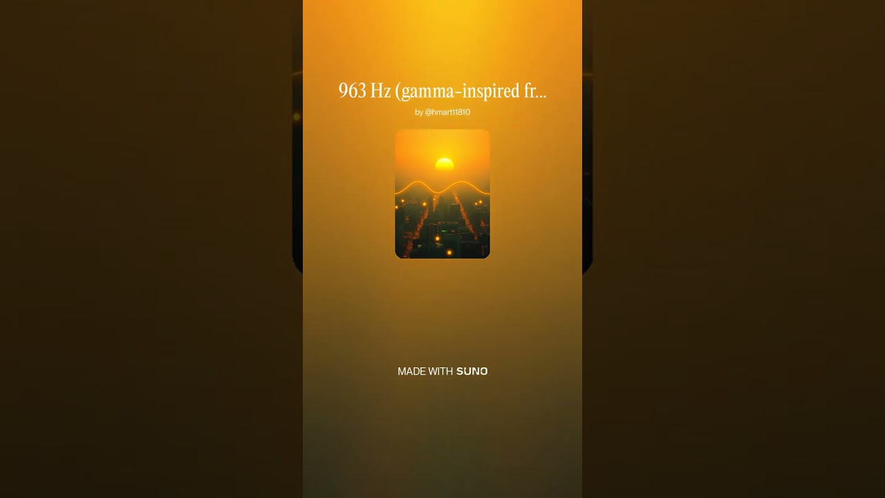 963 Hz (gamma-inspired frequency). El objetivo Unificarnos desde el amor Incondicional