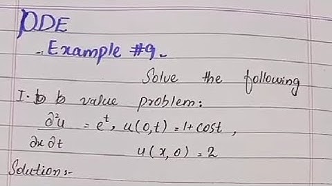 Example No.09 Chapter 1 Partial Differential Equation by Dr. nawazish Ali Shah #pde #VersalearnHub