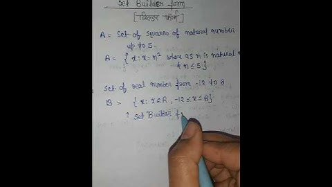Set Bulider form|Set|Ncert |Class11|Chapter 1#mathematicswoman #sets #cbseclass11 #cbsemaths #ncert