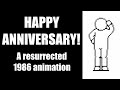 Happy Anniversary!  A Tiny 1986 Animation, More Or Less Resurrected 💗