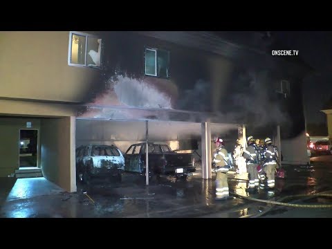 Tustin Vehicle Fires Under Carport