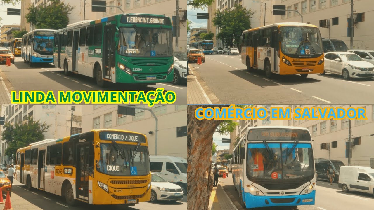 BELA MOVIMENTAÇÃO DE ÔNIBUS URBANO NO COMÉRCIO EM SALVADOR(BA)