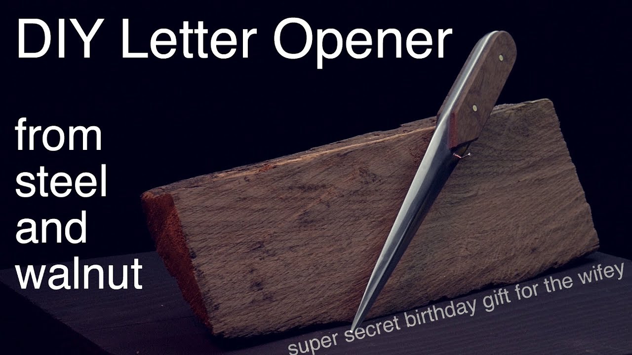 Letter Opener From Steel and Walnut DIY How To