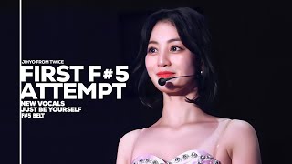 Jihyo (TWICE) 'Just Be Yourself' FIRST F#5 Belt Attempt! (III Tour Japan) Resimi