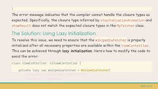 Resolving the Cannot convert value of type Error in Swift with Closures Profile