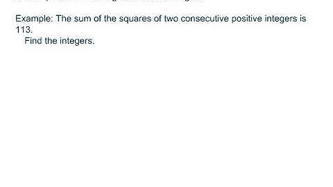 A Word Problem Consecutive Integers