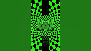 Green and black neon light endless loop tunnel ride