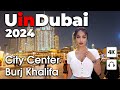 Dubai live 247  night city center burj khalifa  4k  walking tour