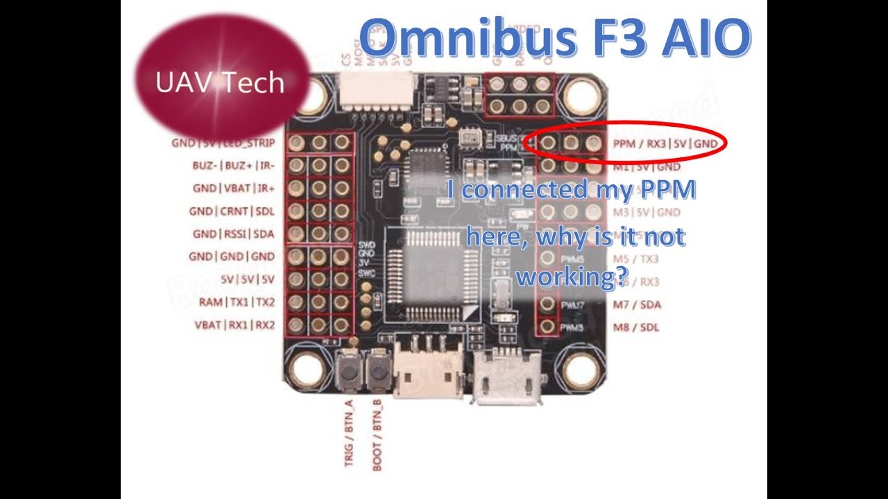 Troubleshoot Connecting A Ppm Reciever To An Omnibus F3 Board Youtube