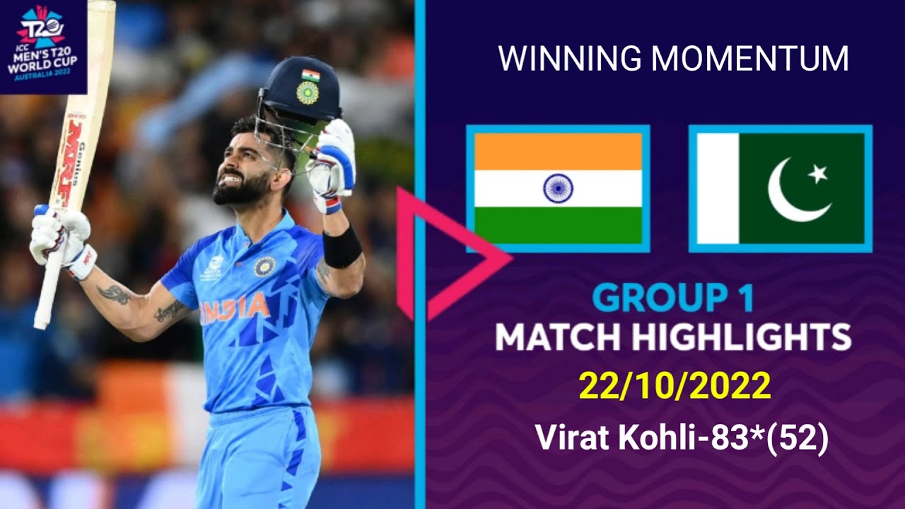 IND VS PAK t20 WORLD CUP 2022 WINNING MOMENTUM || INDIA VS PAKISTAN ...
