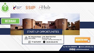 EDII Webinar Series - Topic - Startup Opportunities