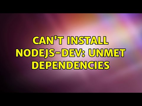 Ubuntu: Can't install nodejs-dev: unmet dependencies