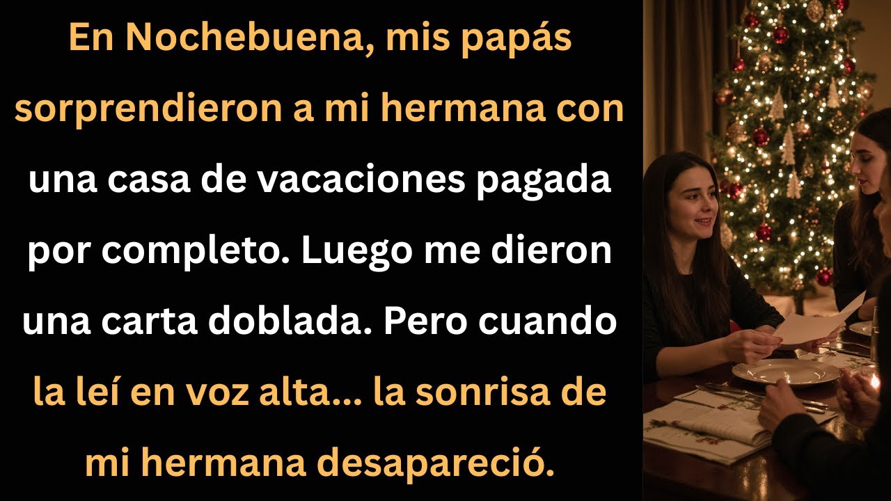 En Nochebuena, mi hermana recibió una casa. Yo leí una carta... y todo cambió.