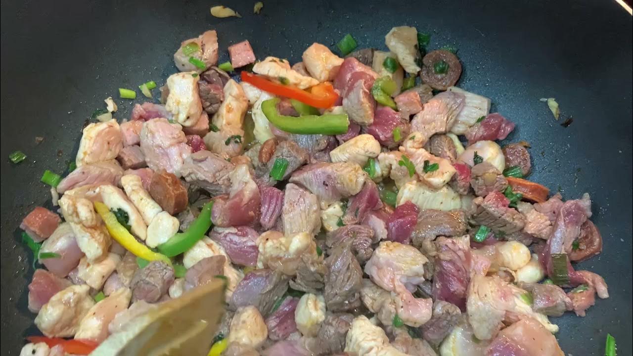 Paella de carne mixtas al estilo El Gonzo YouTube