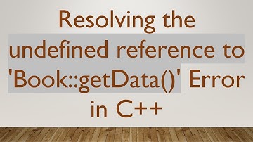 Resolving the undefined reference to 