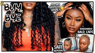 BUY 💵 OR BYE ✌🏾Are HD WIG CAPS Worth The Hype 👀 SAFE Bald Cap Removal \& More!
