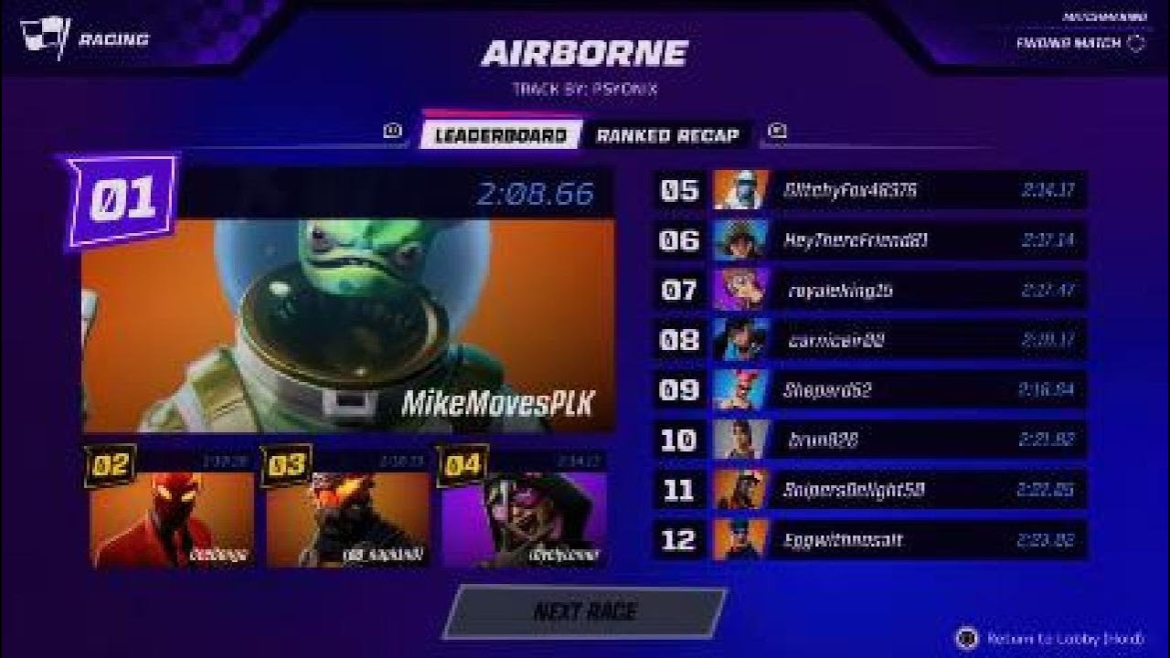 Rocket Racing Forntie Ranks (Fortnite) Rocket Race 1st Place Ranked (No Commentary) - YouTube