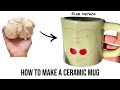 How to make a ceramic mug at home pt.1 ~ slab hand build, no pottery wheel ♡ Sweet Art Crafts