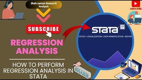 How to Perform/ Run Regression Analysis in Stata |Shah zaman Research Analysis