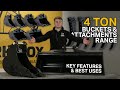 RHINOX 4 TON EXCAVATOR BUCKETS &amp; ATTACHMENTS RANGE