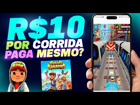 SUBWAY SURFERS PAGANDO $10 por CORRIDA!? JOGO PAGANDO DINHEIRO de VERDADE [ SUBWAY PAY PAGA? REVIEW] 