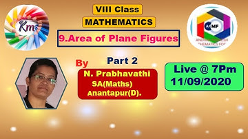 8th Maths : 9.Area of plane Figures PART2