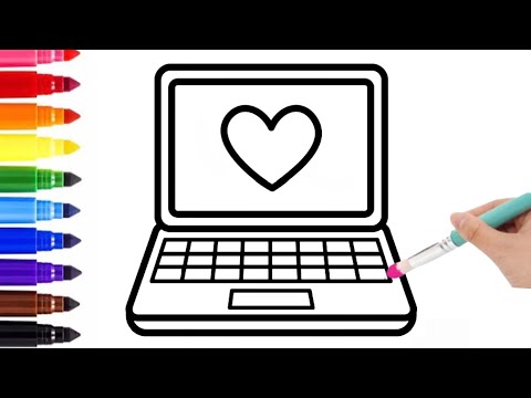 COMO DESENHAR UM LAPTOP | DESENHAR E PINTAR