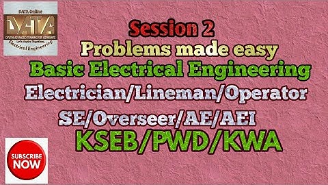 KSEB Sub Engineer Electrical |Pump operator KWA/Lineman PWD/AE/PSC Coaching classes #Problems easy 2