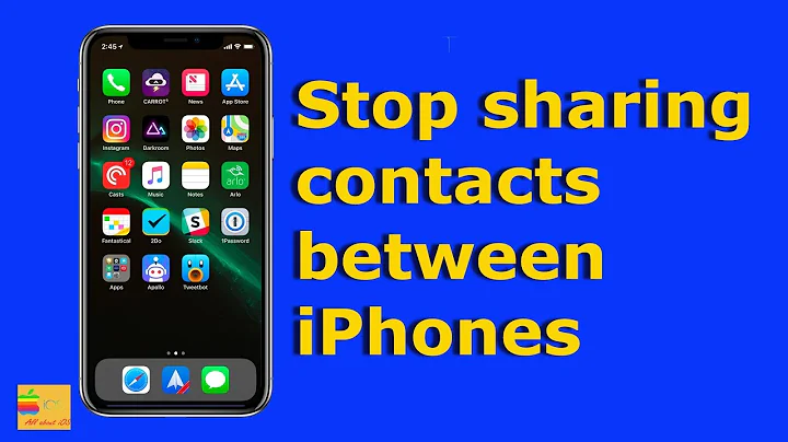 How to stop sharing contacts between iOS devices