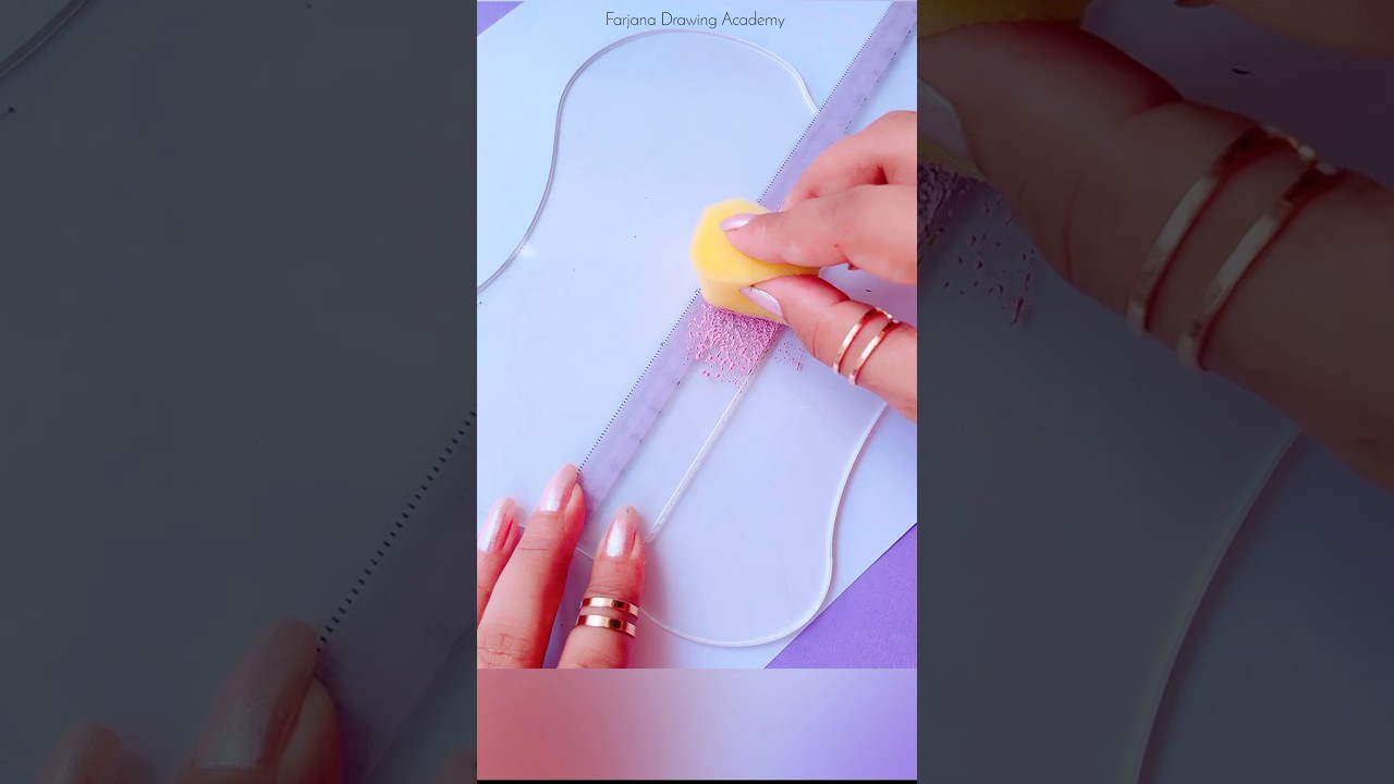 Painting on Ruler || Acrylic painting #satisfying #creativeart #painting