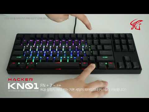 [ABKO] HACKER KN01 텐키리스 PBT RGB 무접점 키보드 LED