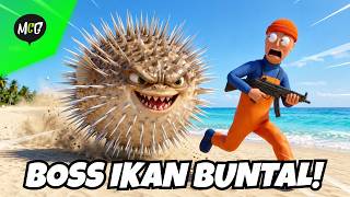 Chased by a Giant Pufferfish on the Beach! 😱