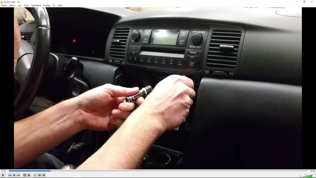 2005 corolla radio removal