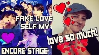 BTS FAKE LOVE Self MV @Music Bank Encore stage REACTION (SCREAM WARNING!)