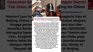 Gencatan Senjata dan Perundingan Damai Tak Jelas, Menlu Iran Terbang China