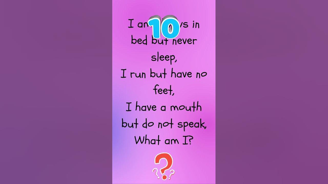 Riddle Time I Am Always in Bed But Never Sleep YouTube