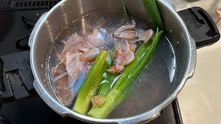 ウシガエルでガチラーメン作り