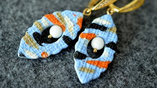 Easy Fabric Style Polymer Clay Earrings Tutorial