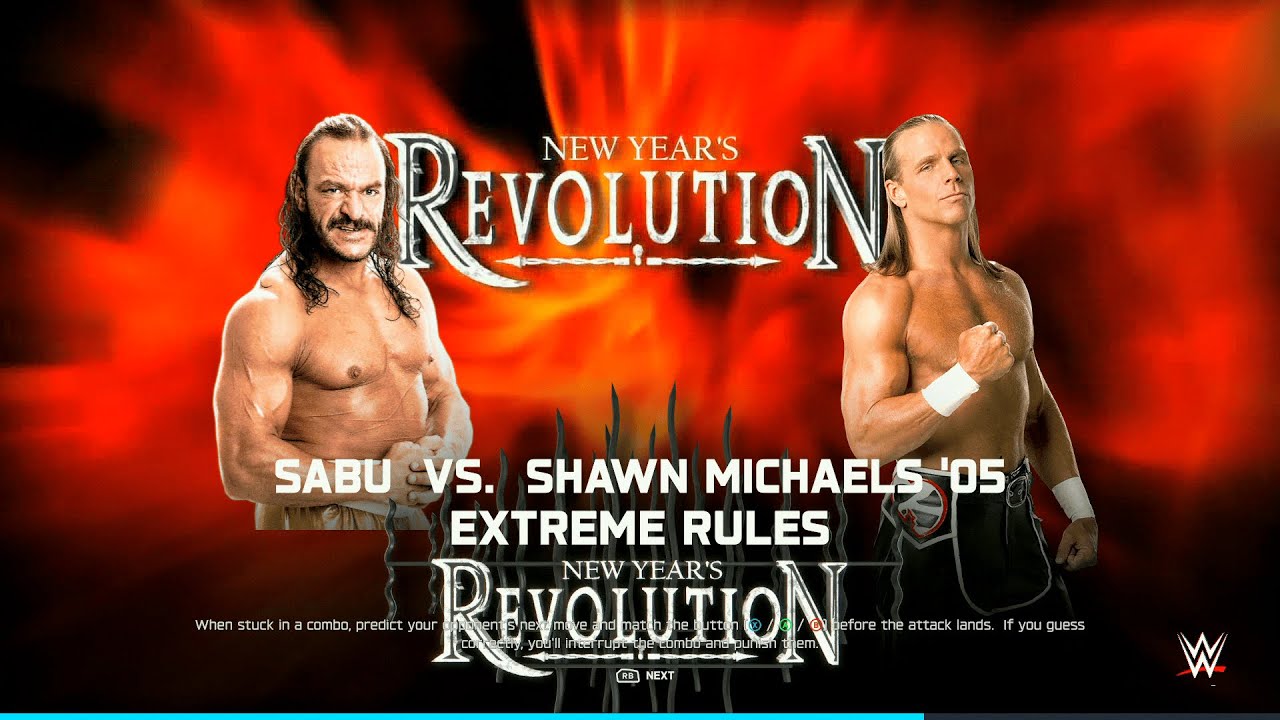 WWE 2K25 ПОЛНЫЙ МАТЧ — Сабу против Шона Майклза — ECW против WWE Dream Showdown!