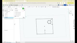 How to mirror sketch entities without a mirror line in Onshape