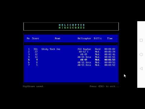Heli2 - A C++ DOS Game