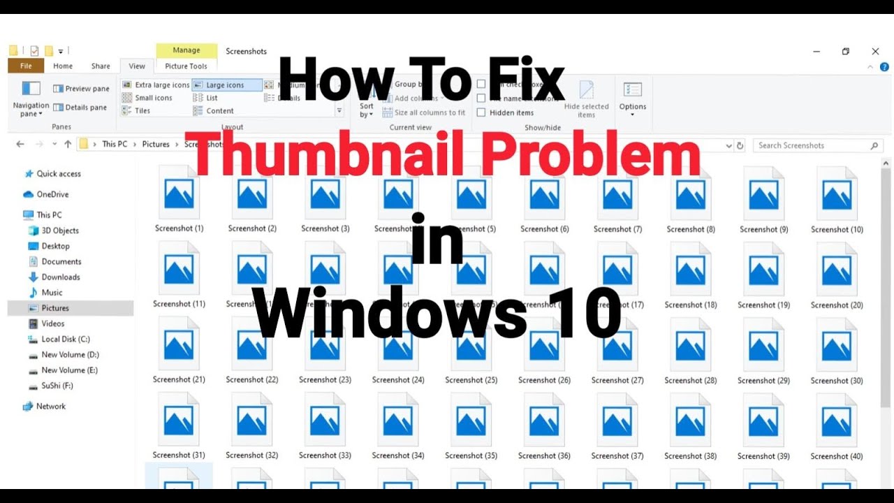 How to Fix Thumbnail Problem in Windows 10 Convert icons to Images