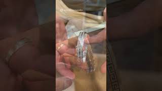 999 Silver Kada with Black Enamel and Laser Engraving ✨