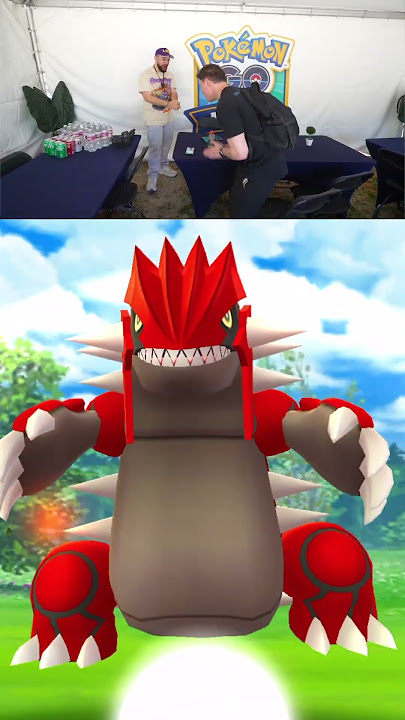 Catching a wild Shiny Primal Groudon in Pokémon Go!!! #pokemon #pokemo