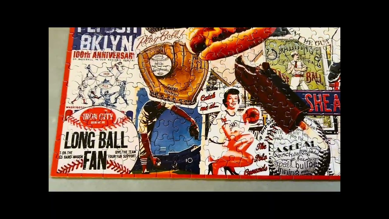 White Mountain 1000 Piece Jigsaw Puzzle  Sports Collage Puzzles - I Love Baseball - Honest Review