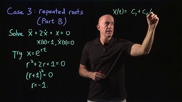 Case 3:  repeated roots (Part B) | Lecture 18 | Differential Equations for Engineers