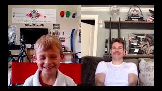 7-year-old Asher interviews INDYCAR Team Penske driver, Will Power via Skype