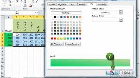 Using Excel 2010 - Add a Background Color to a Range