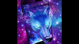 3D Galaxy Wolf Theme screenshot 4