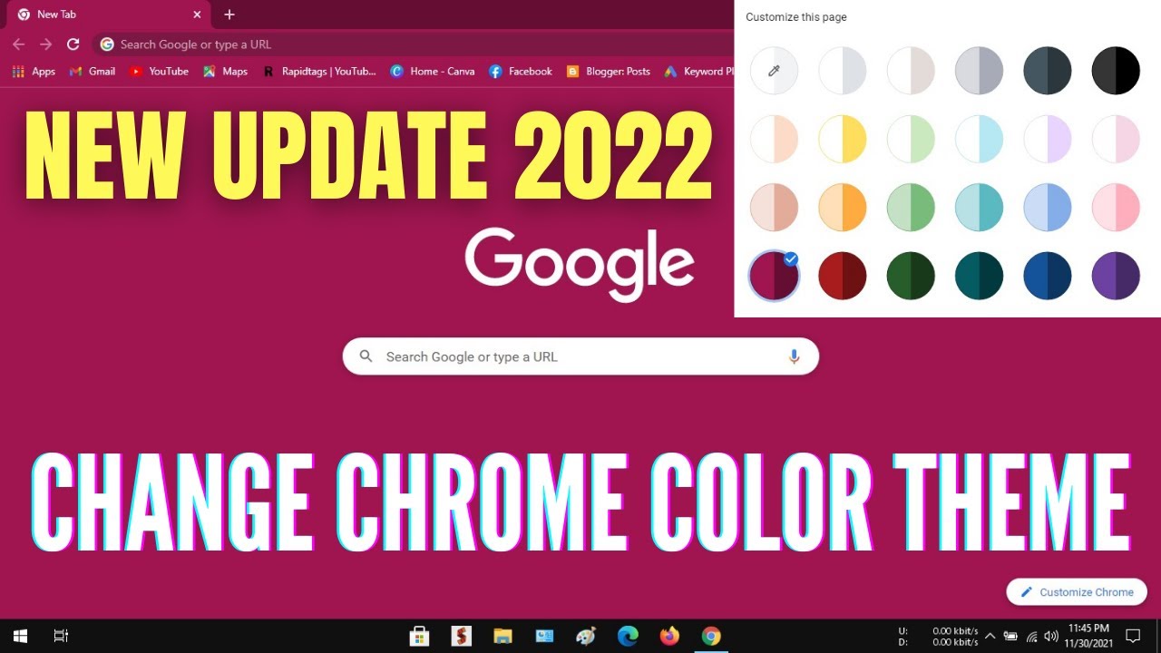  UPDATED How To Change Google Chrome Color Theme 2022 Change Chrome